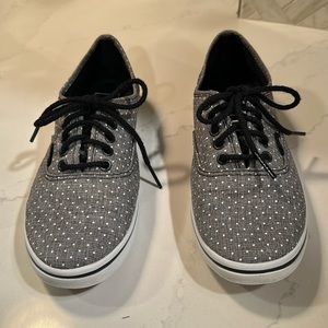 Womens Vans grey polka dot  size 6.5